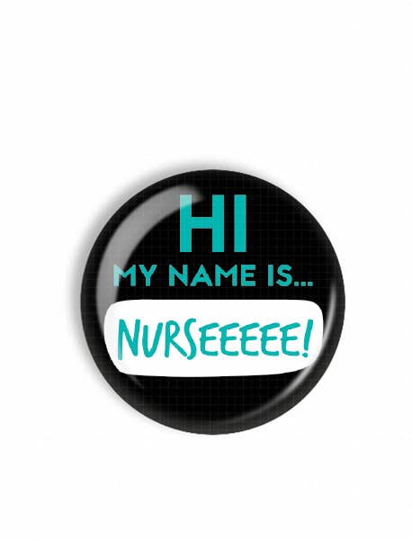 Badge Reel Topper - Hi My Name Is Nurseeee for wholesale by Snarkynurses