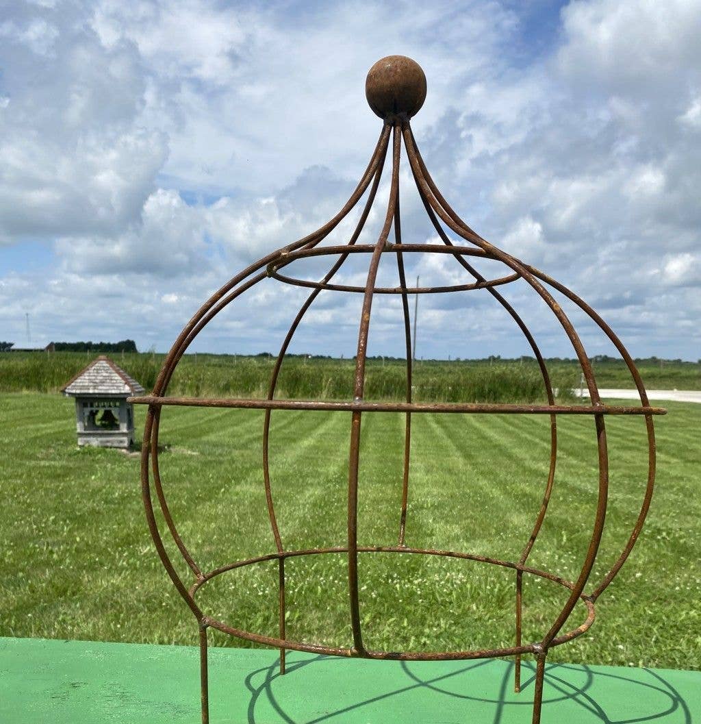 Garden Iron And More - Wholesale Outdoor Ornament/Decor - Nice Wrought Iron Fat Bob with Ball Top Topiary with Stakes4
