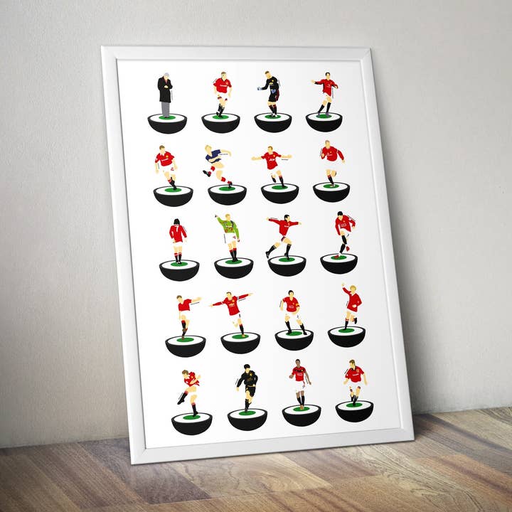 Manchester United Legends Print A3 for wholesale by HomelessGhostPrints LTD