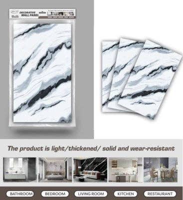 J&V TEXTILES - Wholesale Wall Accent - 6 Pack of Marble Peel and Stick Backsplash Waterproof Washroom Wall Panels - 11.8"x23.6"6