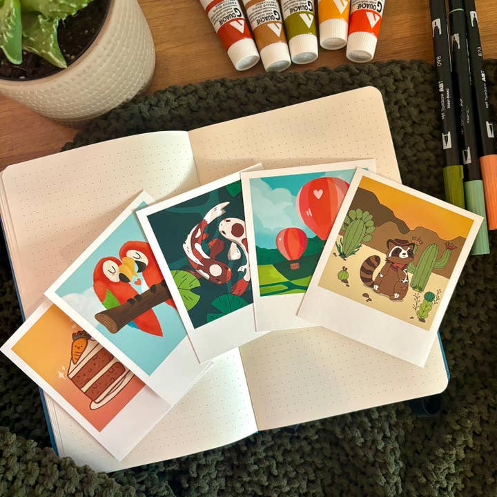 Kawaii Polaroid-Druckserie für den Großhandel von Katie Cat Created