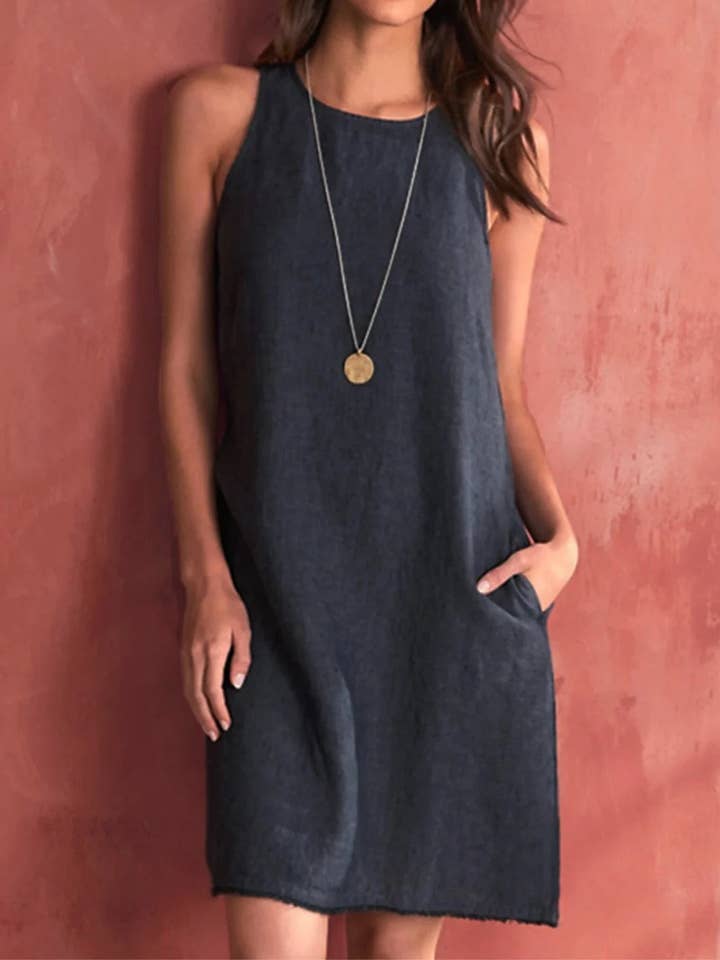 Avslappnade ärmlösa kvinnaklänningar för wholesale av Chicto