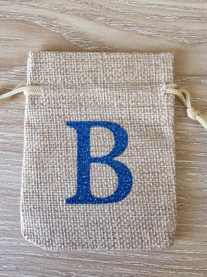 CLEARANCE - Jute Initial Bags for wholesale by Reyt Designs