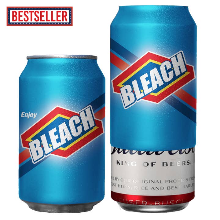 Bleach Can Cooler, Koozie, Can Holder for wholesale by Beersy
