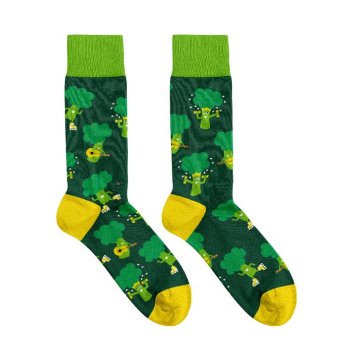 Billy Brown Socks | Women's Fun Broccoli Socks | Green Socks for wholesale by Oli Olsen
