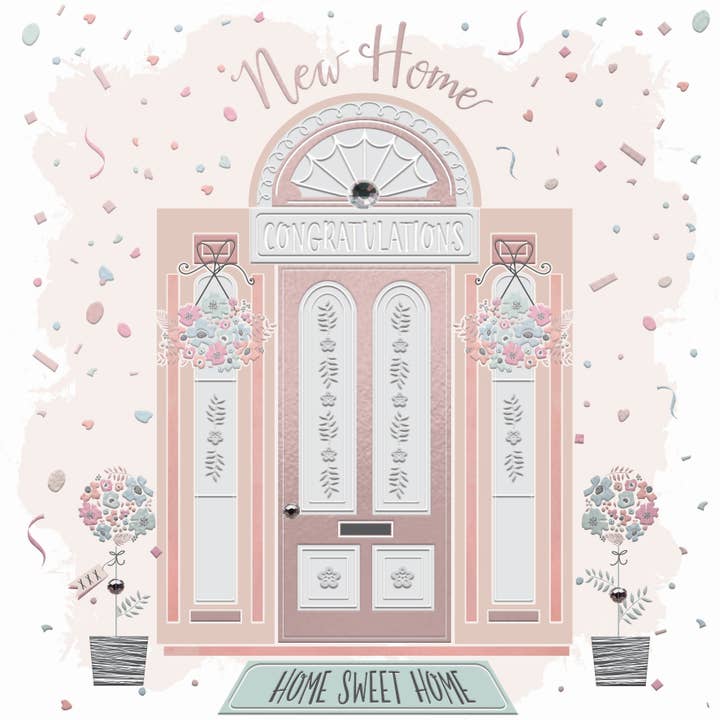 New Home Parabéns, Cartão de Felicitações Artesanal por atacado de The Handcrafted Card Company