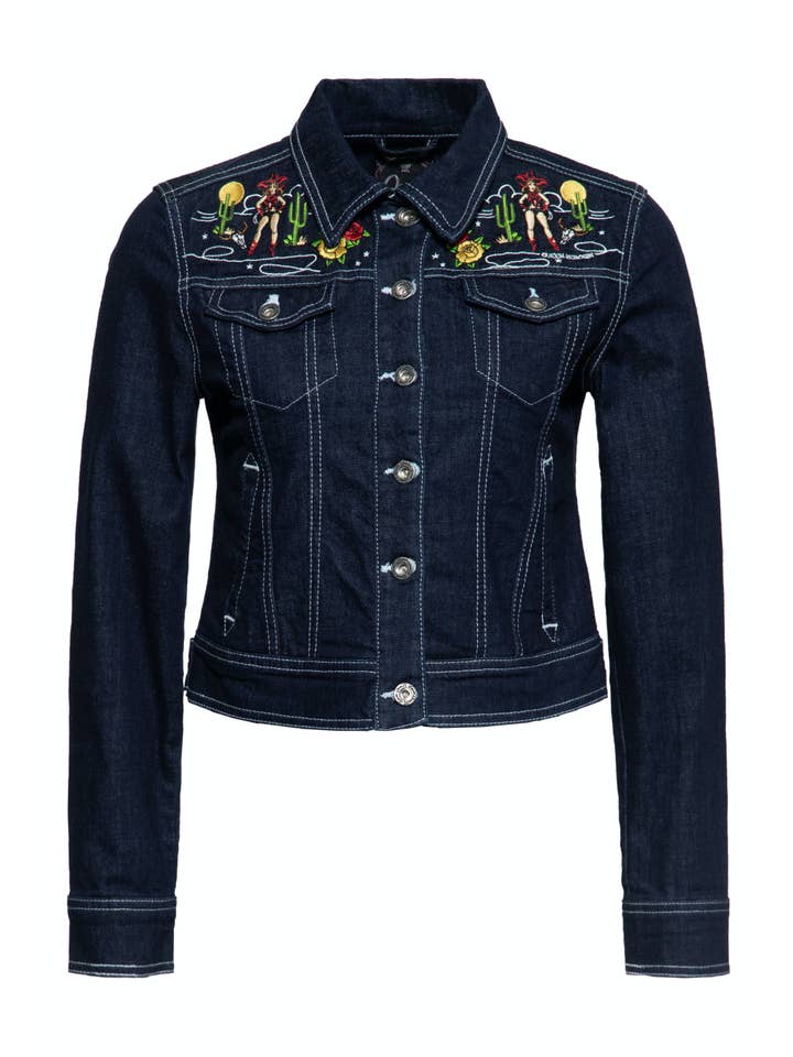 Western-style denim jacket for wholesale on Faire