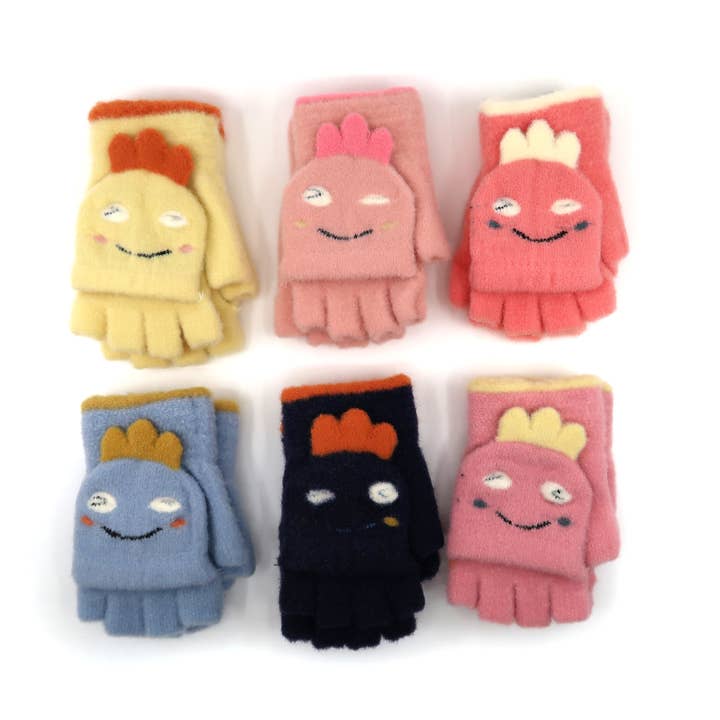 Luvas de Malha para Crianças Dino GE103-2 (12 PARES) por atacado de TAPA fashion