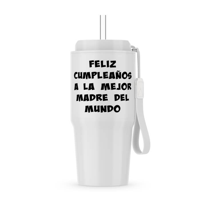 3dRose - Wholesale Insulated Mug/Tumbler - 3dRose, Feliz Cumpleanos a la mejor madre del mundo, Tumbler