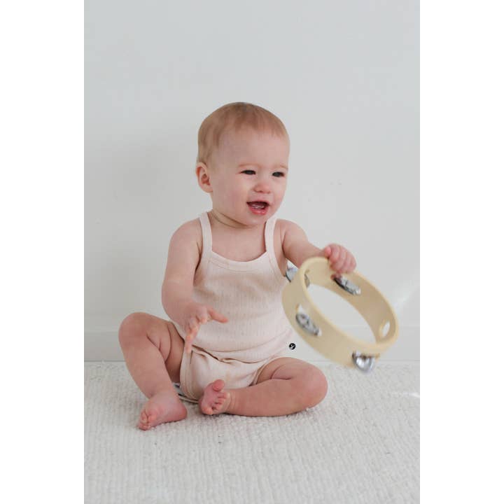 Burrow & Be Australia - Wholesale Bodysuit (non-footed) – Baby - Almond Blush Pointelle Camisole Bodysuit2