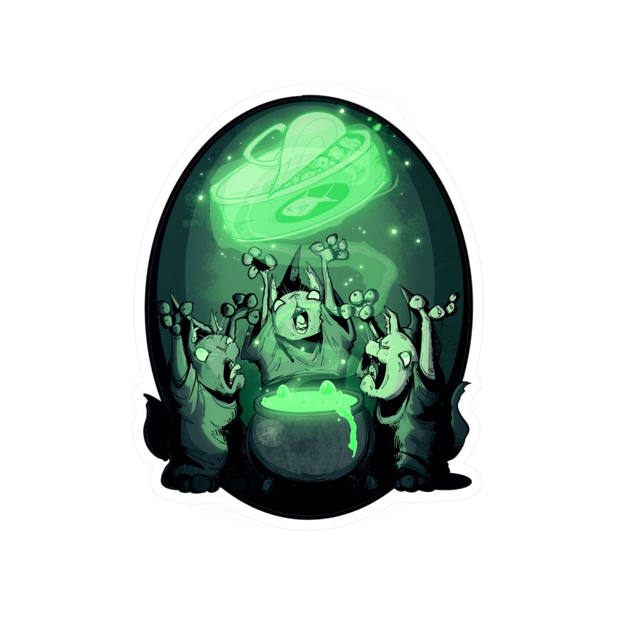 LVB Art - Vente Autocollant - Autocollant en vinyle découpé à la forme Cat Coven14