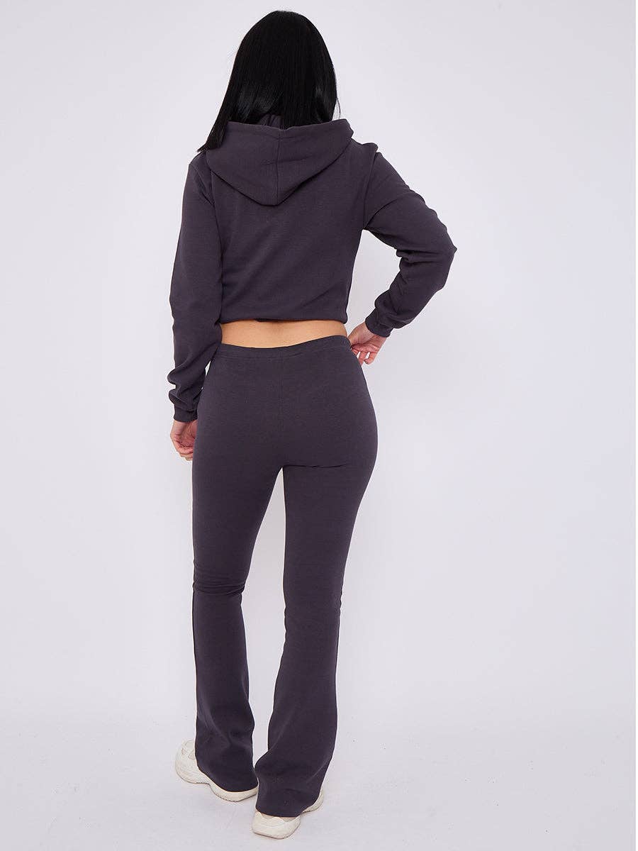 AX Labels - Wholesale Lounge Set - Women's - Interlock Cropped Zip Hoodie and Flared Trouser Set66