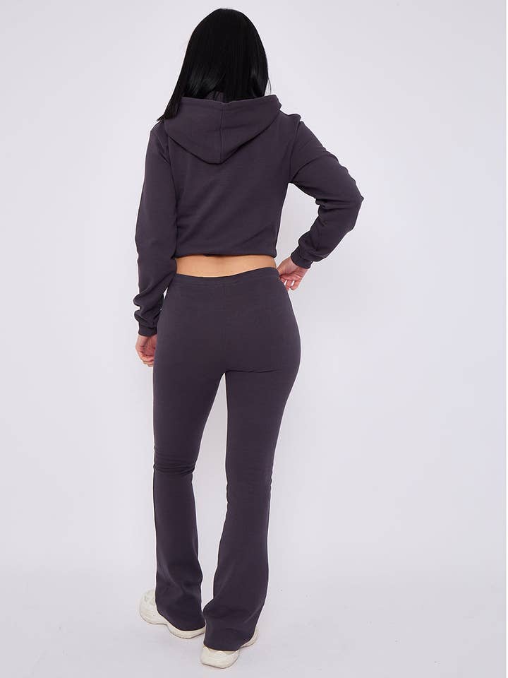 AX Labels - Wholesale Lounge Set - Women's - Interlock Cropped Zip Hoodie and Flared Trouser Set66