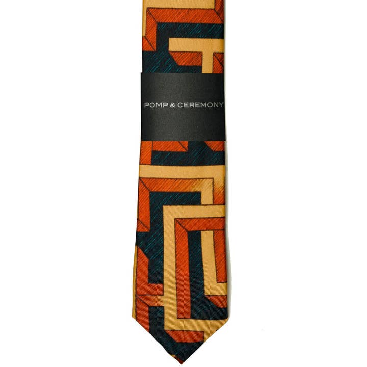 Liberty London Maze Silk Tie for wholesale by Pomp & Ceremony
