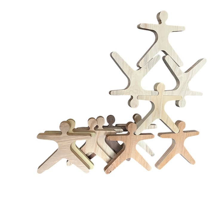 Stackables - Set of 12 - Stackable little people... for wholesale by Huckleberry Concepts