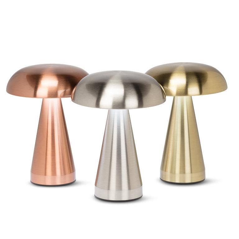Abbott - Wholesale Accent/Desk Lamp - Metallic Mushroom LED Table Light-8"H-Rose Gold2