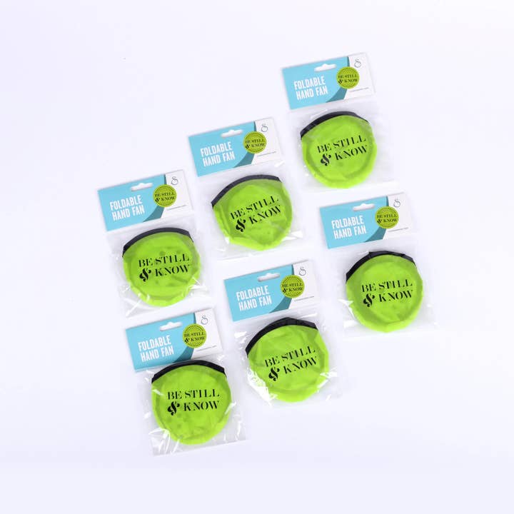 Swanson Christian Products - Wholesale Handheld Folding Fan - Foldable Hand Fan - Be Still - Pack of 61