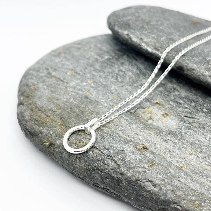 Sterling Silver Geometric Necklace for wholesale by the ticketyboo coo