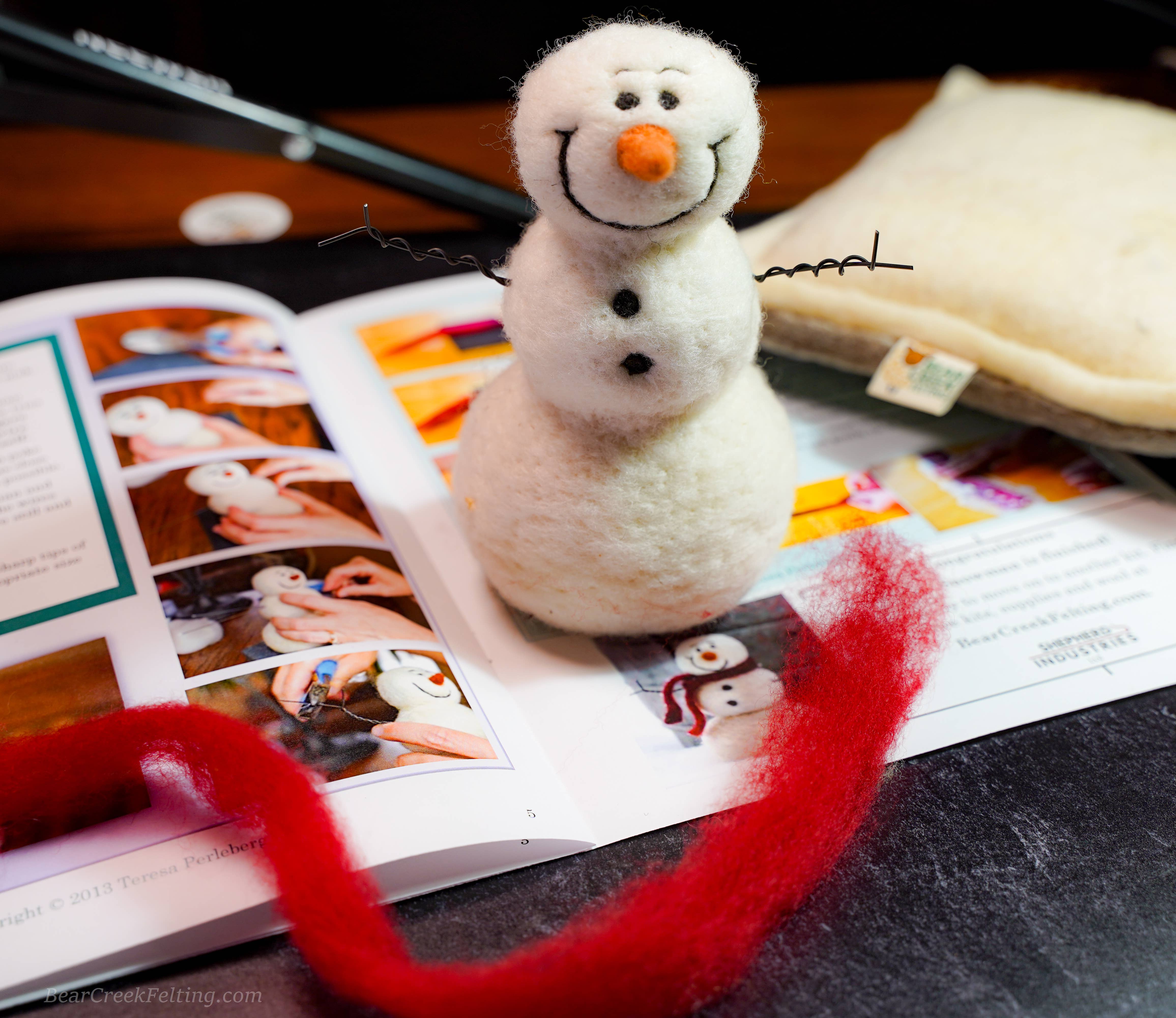 Bear Creek Felting - Wholesale DIY Craft Kit - Snowman Needle Felting Kit7