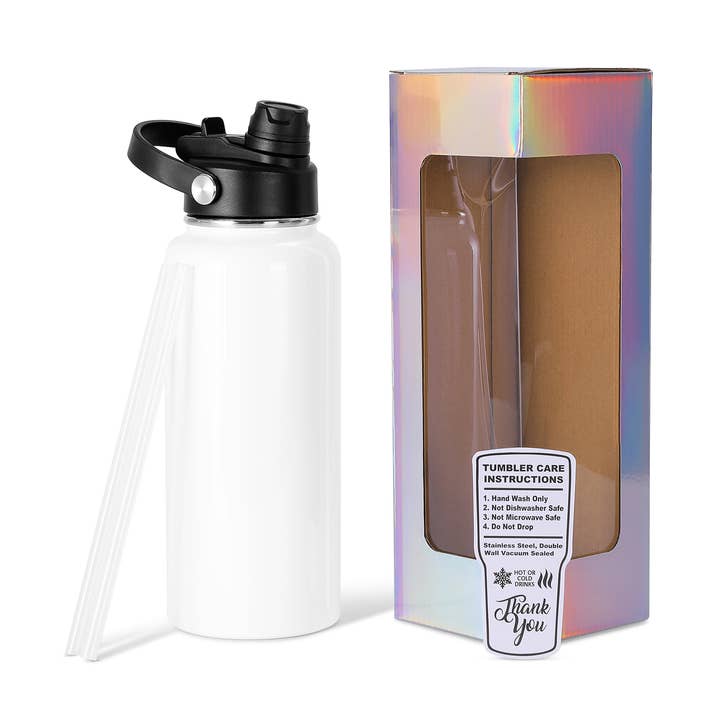 MakerFlo - Wholesale Water Bottle - Makerflo 32 oz Sublimation Hydro Bottle, Ideal for Crafts0