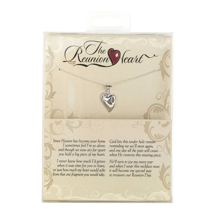 Cottage Garden - Wholesale Pendant/Charm Necklace - Necklace Reunion Heart Silver Plate 18"