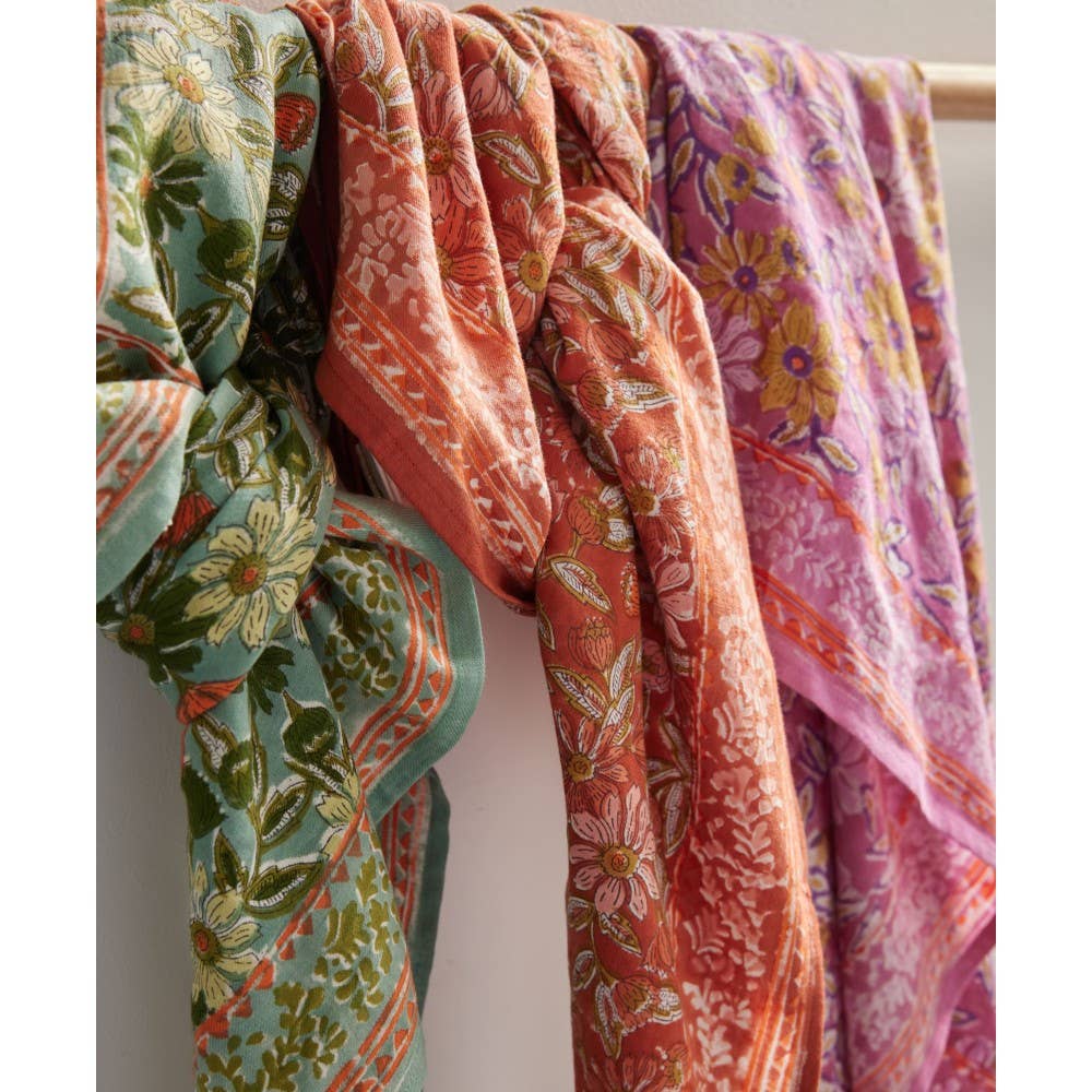 Bonheur du Jour – wholesale Head scarf – Women's – Indian Scarf - Meera Blue Green1