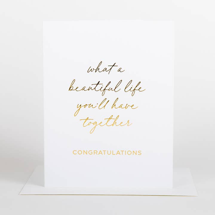 What a Beautiful Life - Greeting Card  for wholesale by Wrinkle & Crease Paper Products