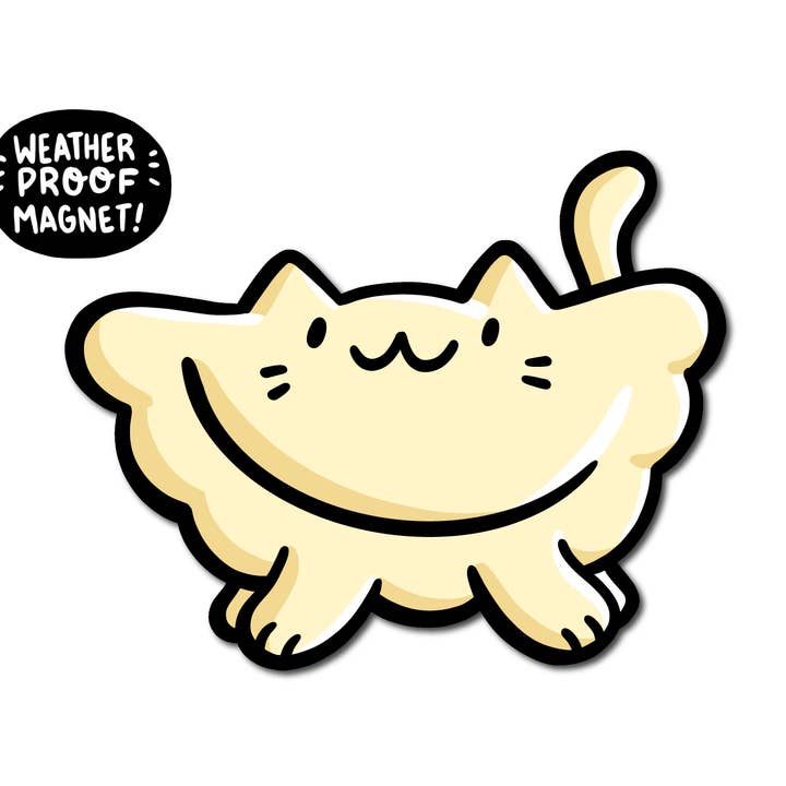 Pierogi Cat Weatherproof Magnet for wholesale by Shop Emily M