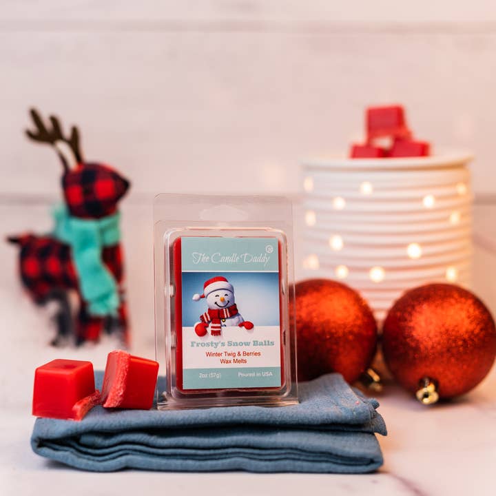 The Candle Daddy - Wholesale Wax Melt - FROSTY'S SNOW BALLS - WINTER TWIG & BERRIES SCENTED WAX MELT