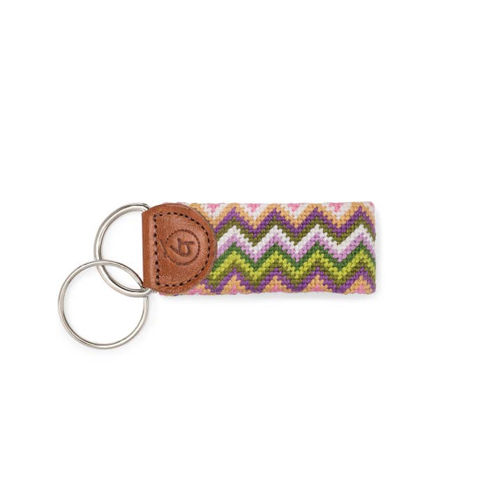 Good Threads - Wholesale Keychain - Women's - Zig Zag Stitch Needlepoint Keychain