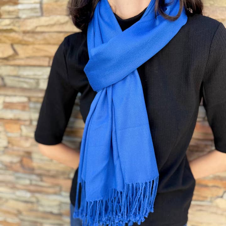 Maison Unik Accessoires - Wholesale Scarf - Women's - Solid satin stole – 100% viscose – 70x180 cm -women6