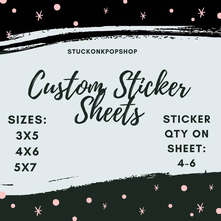 Custom Sticker Sheet for wholesale by Stuckonkpop