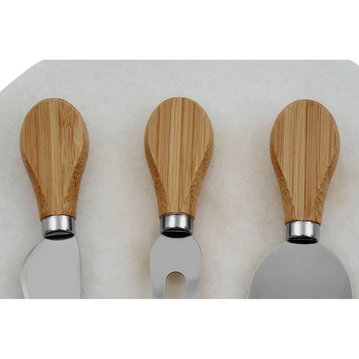 Interiors by Premier – wholesale Cheese board – White Fan Shaped Marble Cheese Board3