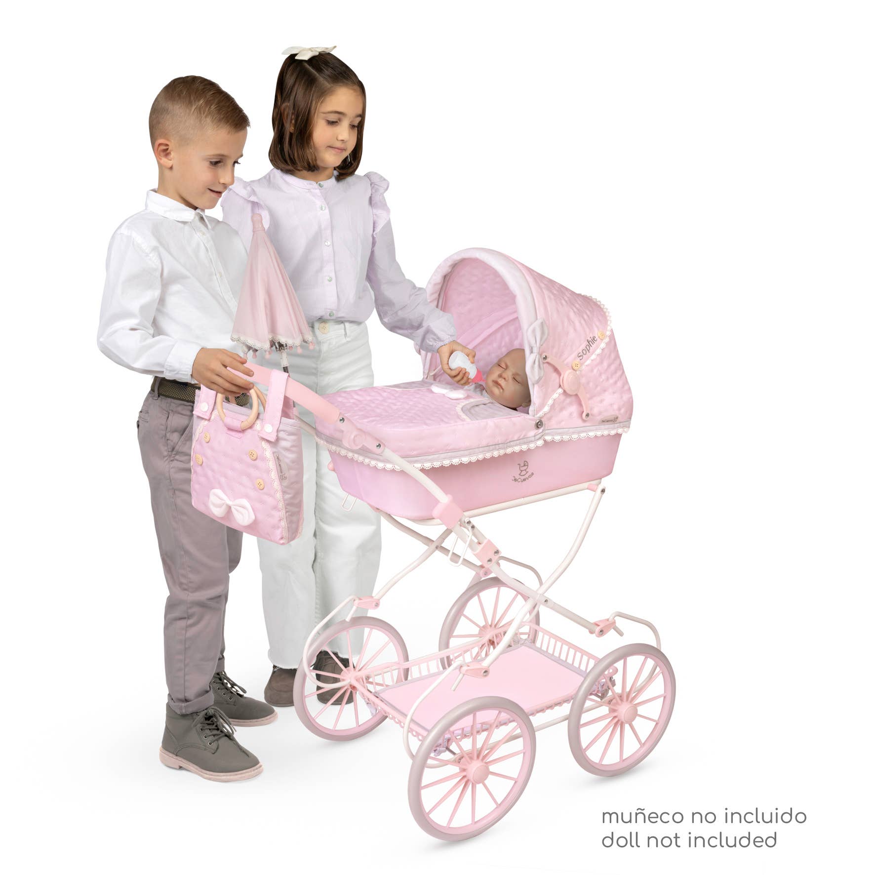 DeCuevas Toys – wholesale Barnvagn/sele för babydocka - Barn – 81075 - Hopfällbar dockvagn "Sophie"1