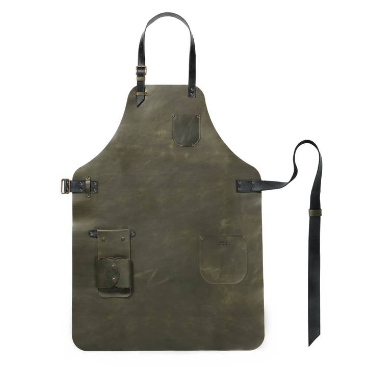 Londo - Wholesale Apron - Otto Angelino Top Grain Leather Apron Woodworking, Cooking, Chef, Barista, Christmas Workshop with Tool Pockets15