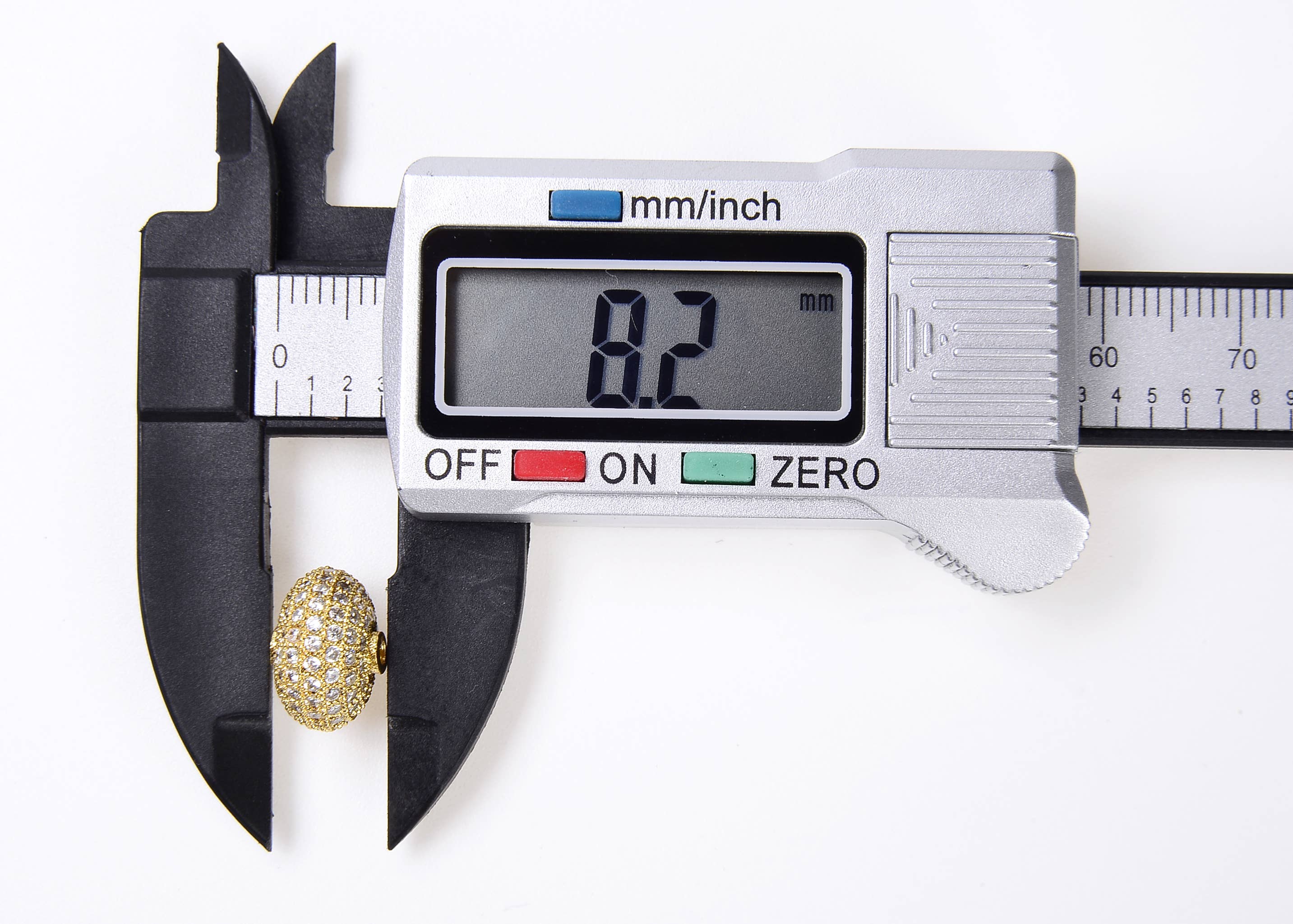 findings4uGem – wholesale Beads – Rondelle Spacer Beads, Round CZ Micro Pave Bead, BD0107