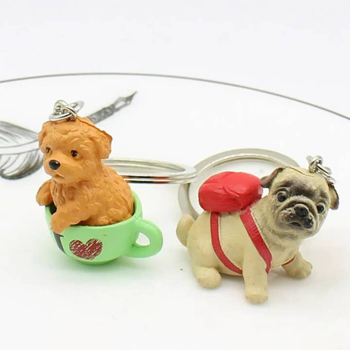 ASSORTED Cute Puppy Key Chain KC1013-23 (12PC) for wholesale on Faire2