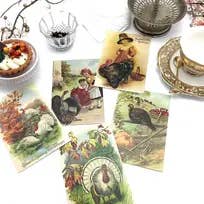 All Little Cute Things – Engroshandel Teposer – Te med postkort med græskarkrydderi vintage Thanksgiving1