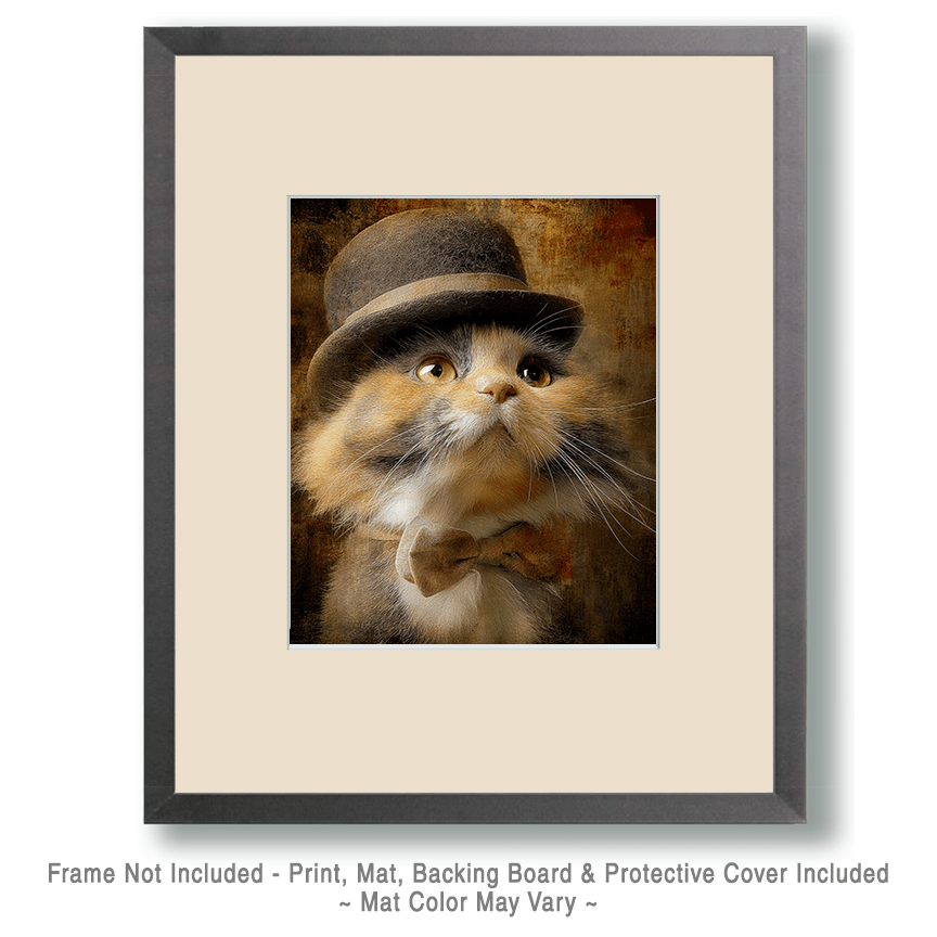 Mowbi - Wholesale Art Print - Eugene - Cats in Hats - Art Print - 8"x10" Artwork1