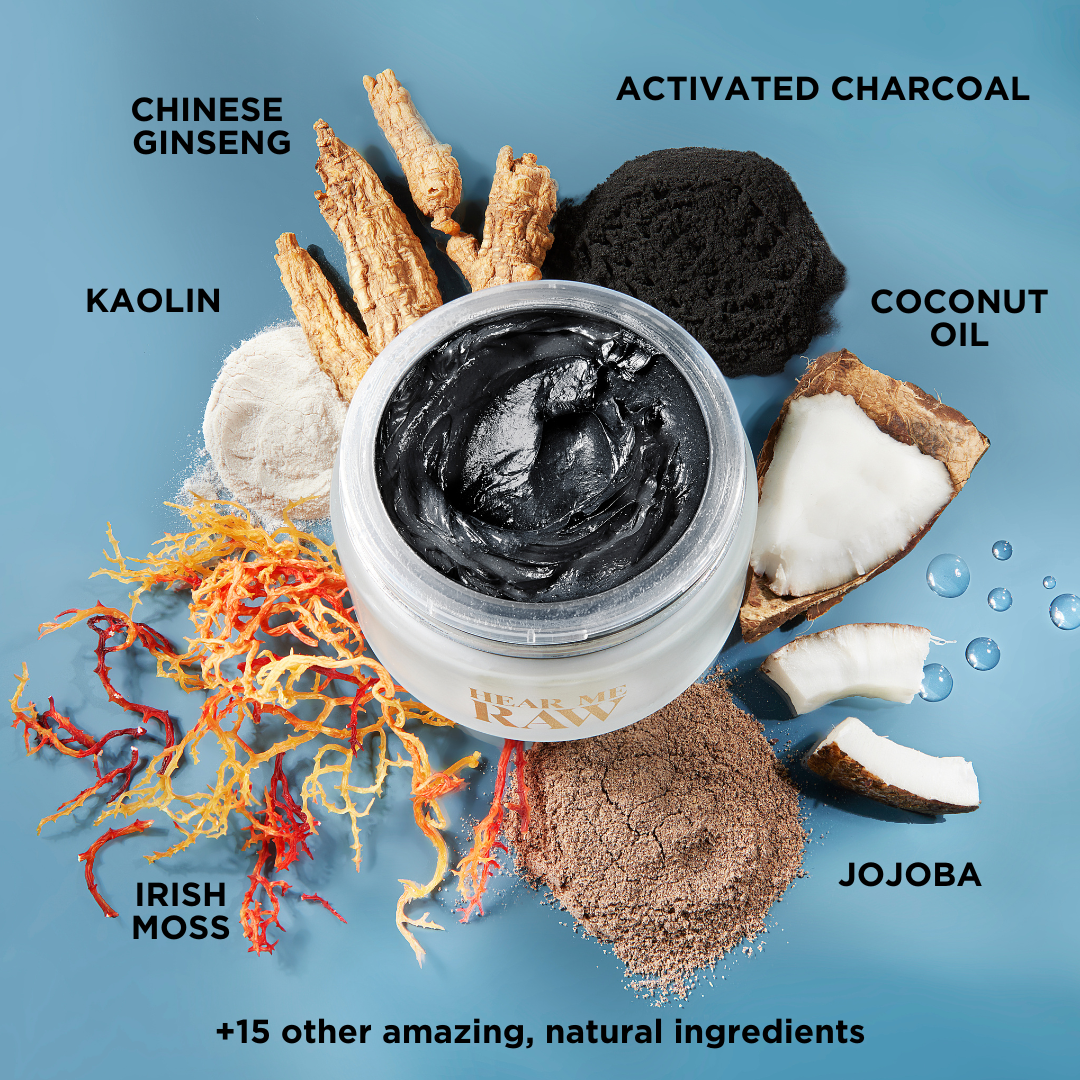 HEAR ME RAW - Wholesale Skincare Face Mask - The Detoxifier with Charcoal Jar + Pod - 2.5 fl oz2