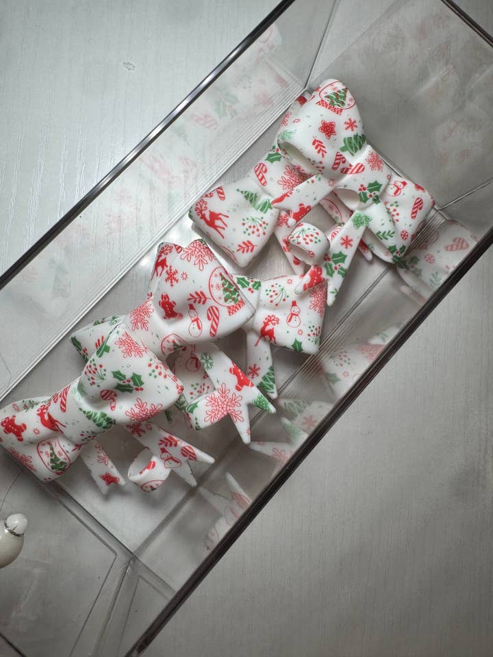 3D Schleifen-Strohhalmaufsatz - Weihnachtsfreude für den Großhandel von Sweet Rosewood Boutique