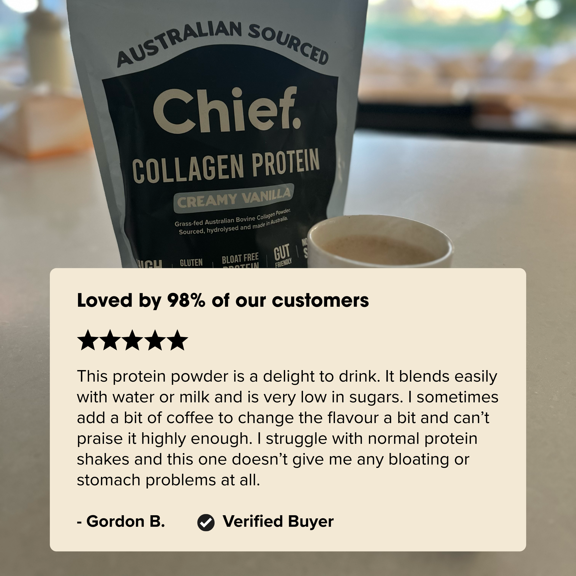 Chief Nutrition - Wholesale Protein/superfood powder - Grass-fed Collagen Protein Powder - Creamy Vanilla6