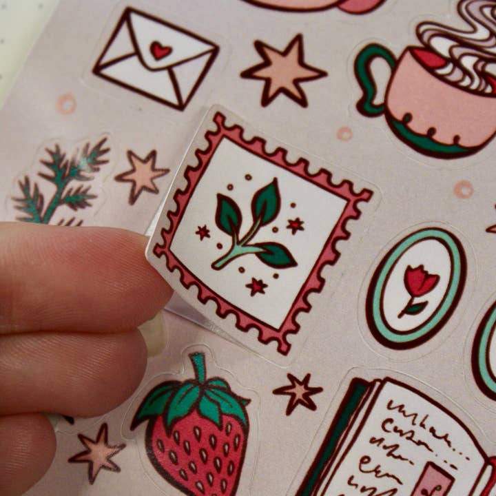 Cottagecore - Aufkleberbogen für den Großhandel von Flutter & Fern