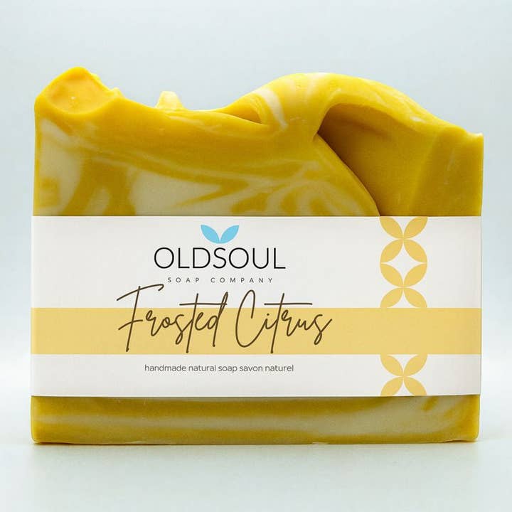Frosted Citrus Soap for wholesale by Old Soul Soap Company Inc.