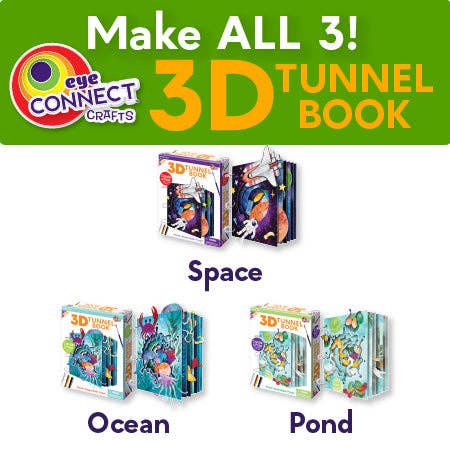 EyeConnect Crafts - Wholesale DIY Craft Kit - Kids - 3D Tunnel Book: POND (Deluxe Size)8