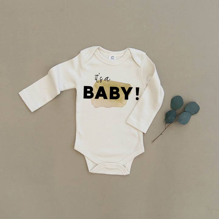 Urban Baby Co. - Vente Body (sans pieds) – bébé - Cache-couche bio It's a Baby Pregnancy Announcement