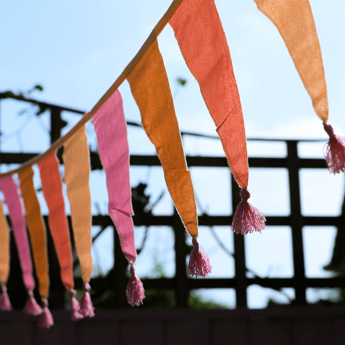 Talking Tables UK - Wholesale Bunting/garland - Pink Fabric Cotton Bunting - 3m | Valentine's Day |6