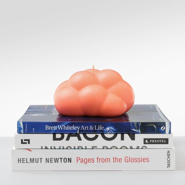 BLOBBIES CUMULUS NEON ORANJE KAARS voor wholesale door Ancient Candle Co.