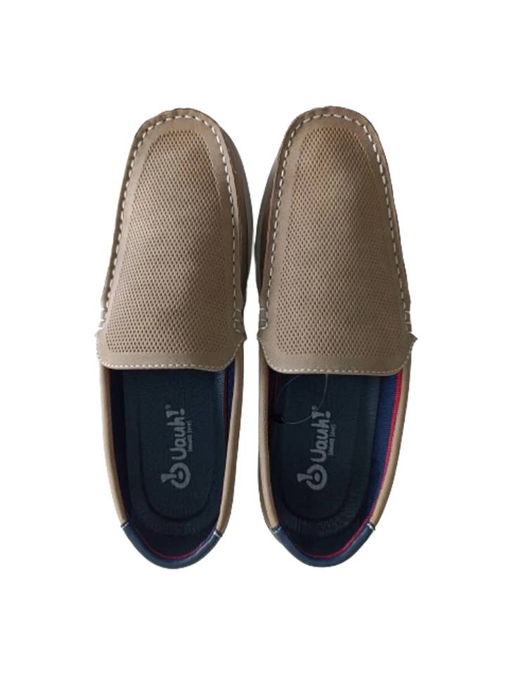 BeShoes Distribuição - Wholesale Loafers - Men's - Men's Taupe Leather Shoes Uauh® -2151jn162t