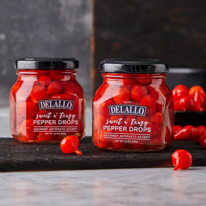 Delallo - Wholesale Pickled Vegetables - Sweet & Tangy Pepper Drops 4.3oz